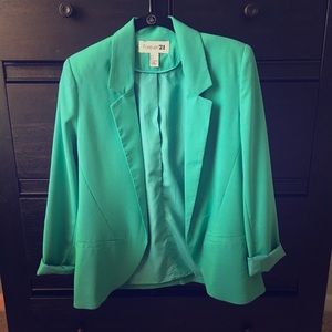 Teal green Blazer- Forever 21 - Small